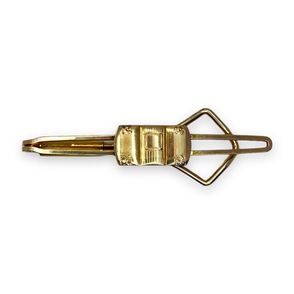 Vintage SWANK Gold Tone Tie Bar - Picture 2 of 4